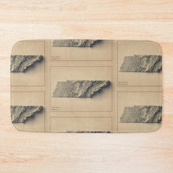 Item preview, Tennessee, USA Shaded Relief Map 3D digitally-rendered designed and sold by ThinkAboutMaps.