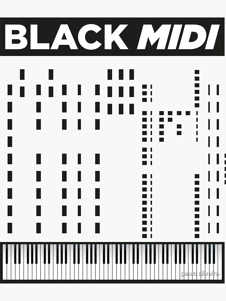 "Black Midi music. Modern Music Gifts" Sticker for Sale by hypnotzd