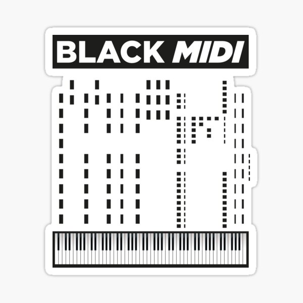 "Black Midi music. Modern Music Gifts" Sticker for Sale by hypnotzd