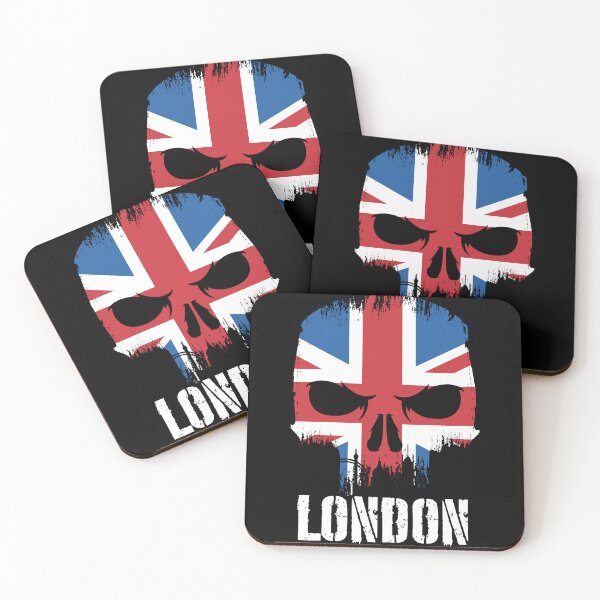 Artikelvorschau, London-Schädel-Union Jack-England-Flagge entworfen und verkauft von MasterKlaw.