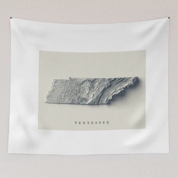 Item preview, Tennessee, USA Shaded Relief Map 3D digitally-rendered designed and sold by ThinkAboutMaps.