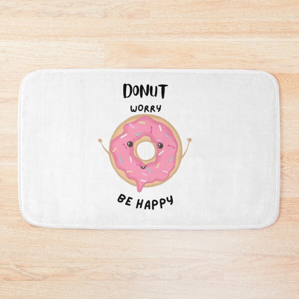 Item preview, Donut worry be happy,  cute doughnut and doughnut pun designed and sold by Sanaura.