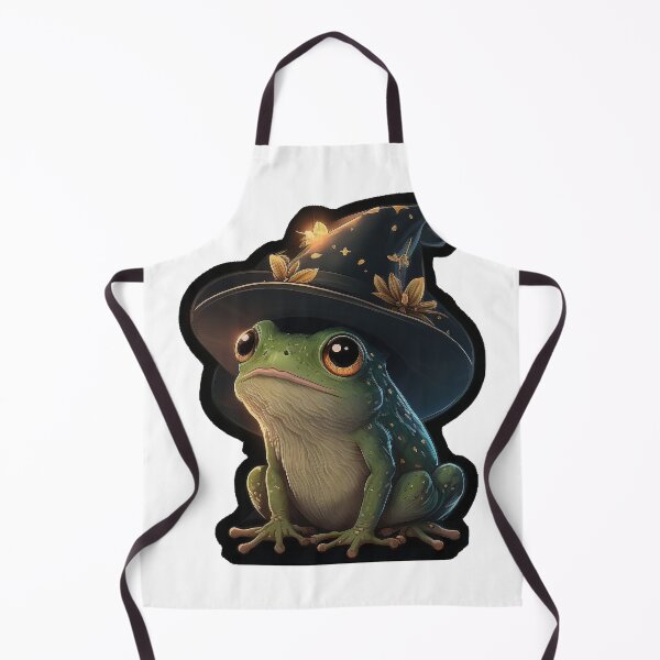 Item preview, Frog with witch hat, sticker designed and sold by SkullandKitten.
