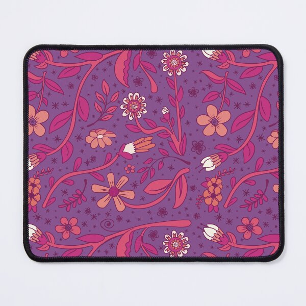 Item preview, Stars and Flowers Pink and Purple designed and sold by BazzarHippie.