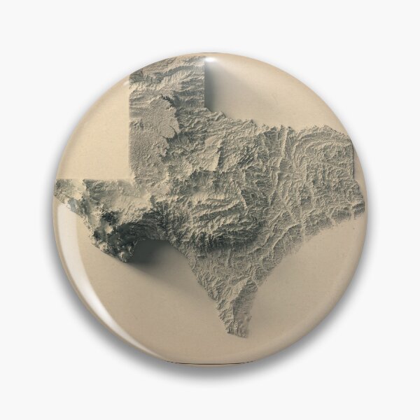 Item preview, Texas, USA Shaded Relief Map 3D digitally-rendered designed and sold by ThinkAboutMaps.