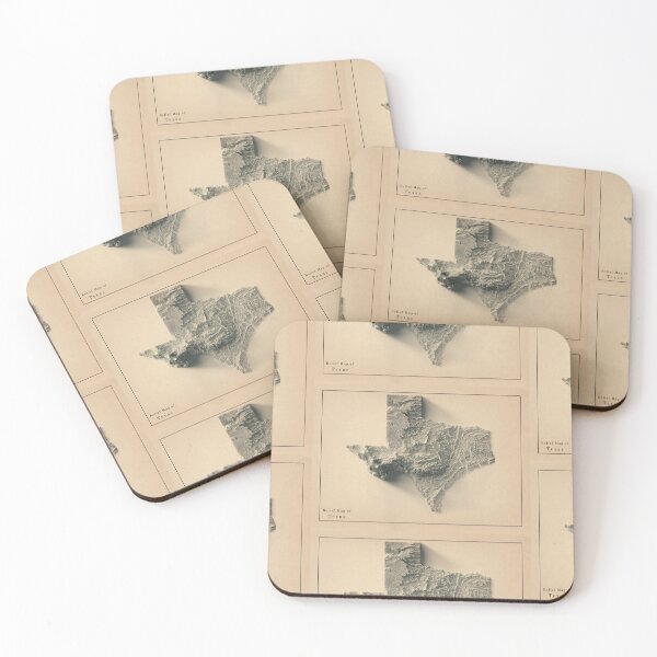 Item preview, Texas, USA Shaded Relief Map 3D digitally-rendered designed and sold by ThinkAboutMaps.