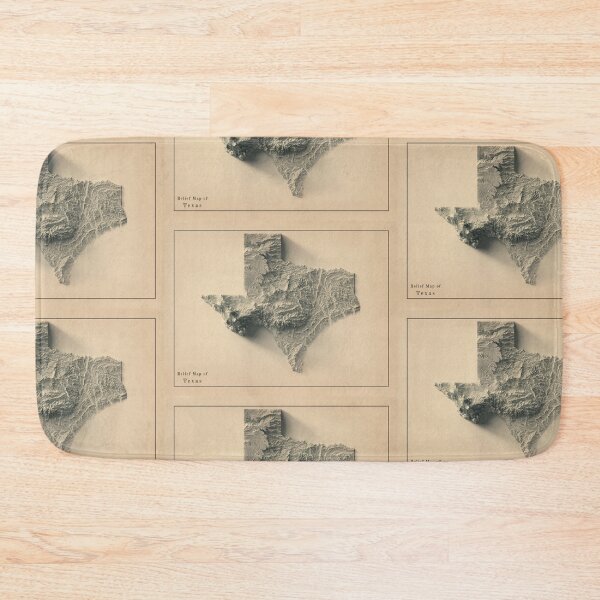 Item preview, Texas, USA Shaded Relief Map 3D digitally-rendered designed and sold by ThinkAboutMaps.