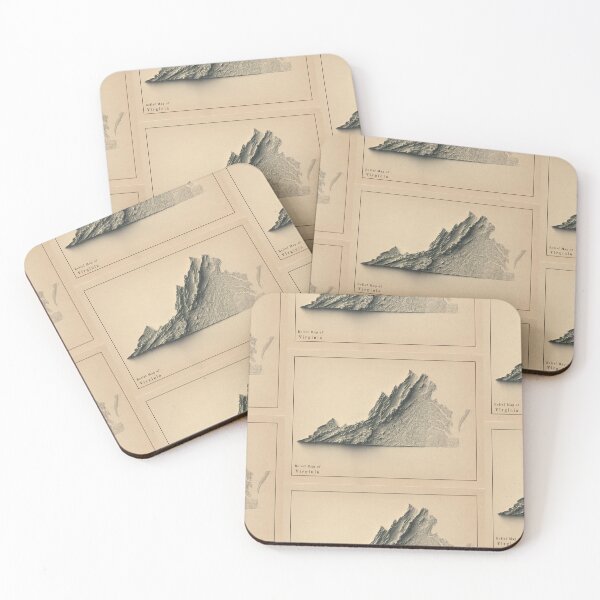 Item preview, Virginia, USA Shaded Relief Map 3D digitally-rendered designed and sold by ThinkAboutMaps.