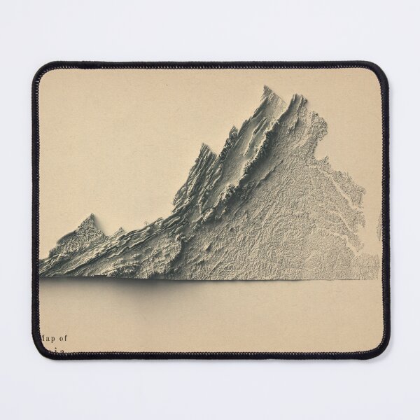 Item preview, Virginia, USA Shaded Relief Map 3D digitally-rendered designed and sold by ThinkAboutMaps.