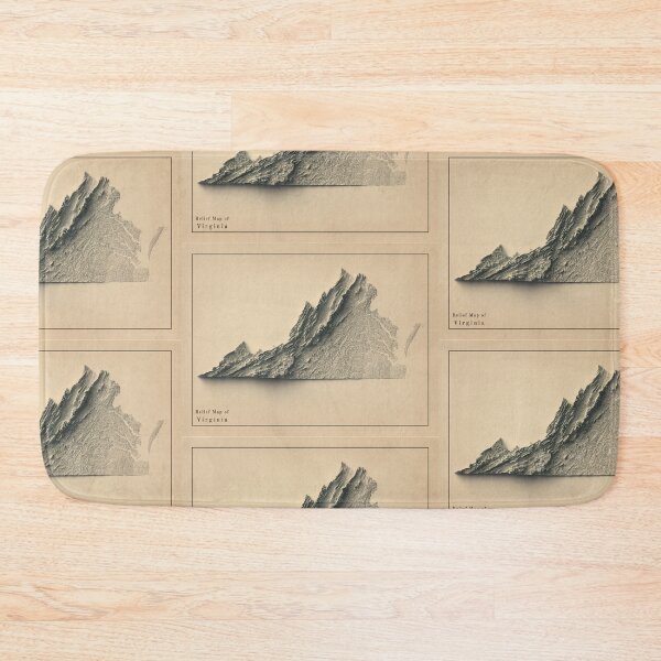Item preview, Virginia, USA Shaded Relief Map 3D digitally-rendered designed and sold by ThinkAboutMaps.