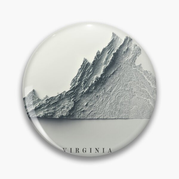 Item preview, Virginia, USA Shaded Relief Map 3D digitally-rendered designed and sold by ThinkAboutMaps.