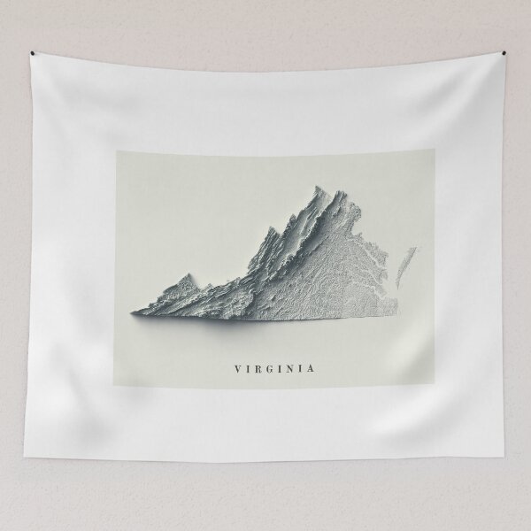 Item preview, Virginia, USA Shaded Relief Map 3D digitally-rendered designed and sold by ThinkAboutMaps.
