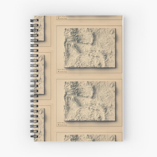 Item preview, Wyoming, USA Shaded Relief Map 3D digitally-rendered designed and sold by ThinkAboutMaps.