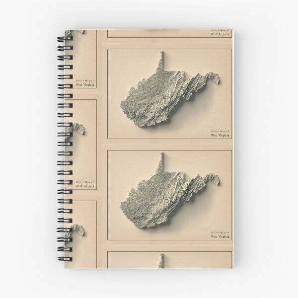 Item preview, West Virginia, USA Shaded Relief Map 3D digitally-rendered designed and sold by ThinkAboutMaps.