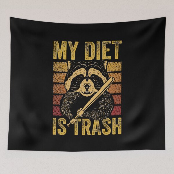 Item preview, My Diet Is Trash Raccoon designed and sold by Vendetta-art.