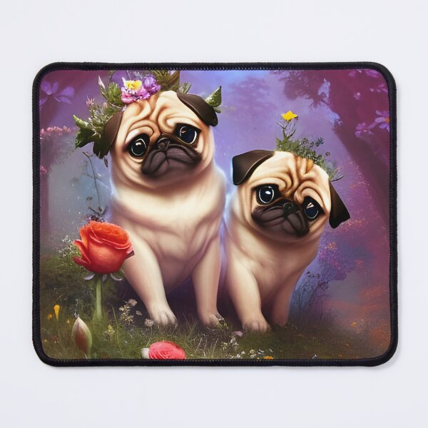 Item preview, Pugs in Wonderland 2 designed and sold by kosmicfairytale.