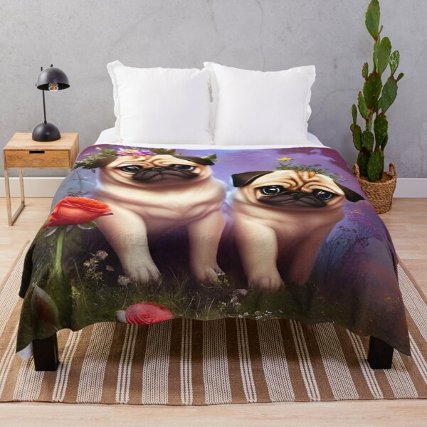 Item preview, Pugs in Wonderland 2 designed and sold by kosmicfairytale.