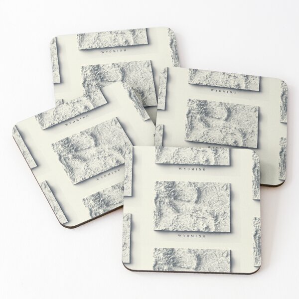 Item preview, Wyoming, USA Shaded Relief Map 3D digitally-rendered designed and sold by ThinkAboutMaps.