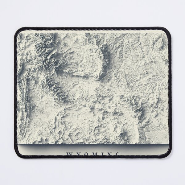 Item preview, Wyoming, USA Shaded Relief Map 3D digitally-rendered designed and sold by ThinkAboutMaps.