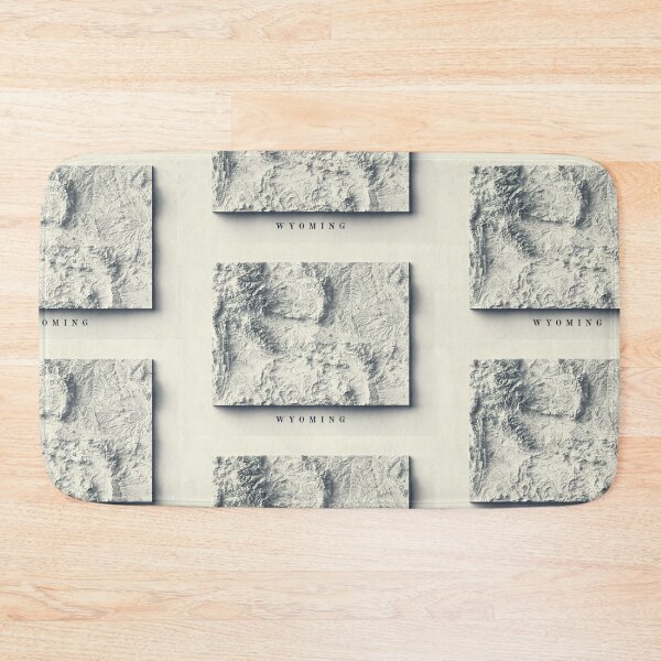 Item preview, Wyoming, USA Shaded Relief Map 3D digitally-rendered designed and sold by ThinkAboutMaps.