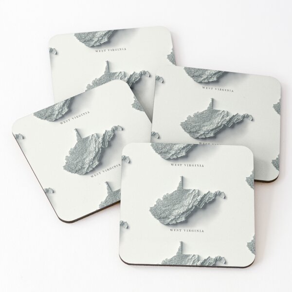 Item preview, West Virginia, USA Shaded Relief Map 3D digitally-rendered designed and sold by ThinkAboutMaps.