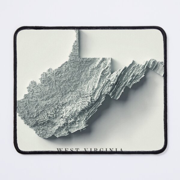 Item preview, West Virginia, USA Shaded Relief Map 3D digitally-rendered designed and sold by ThinkAboutMaps.