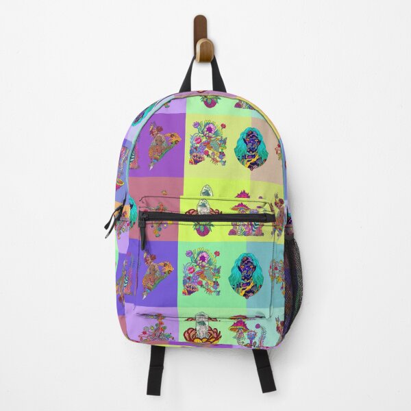 Item preview, colorful mushroom floral print designed and sold by GulayNoora456.