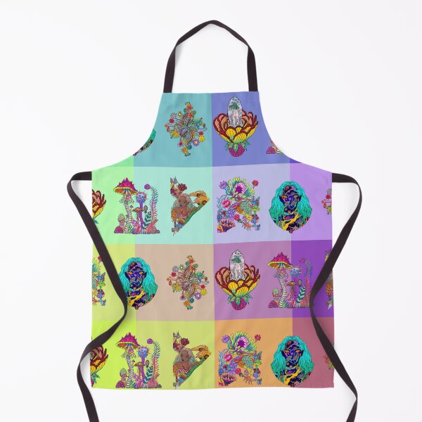Item preview, colorful mushroom floral print designed and sold by GulayNoora456.