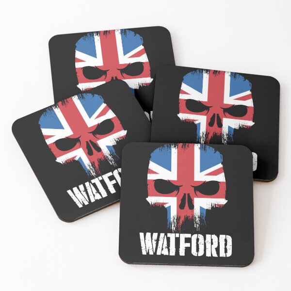 Artikelvorschau, Watford-Schädel-Union Jack-England-Flagge entworfen und verkauft von MasterKlaw.