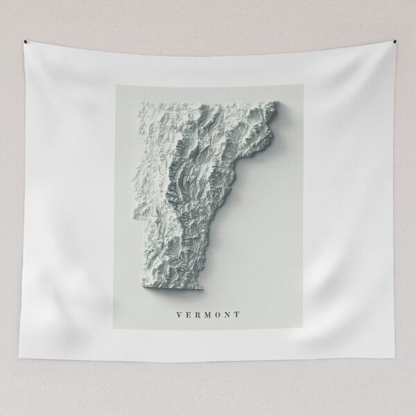 Item preview, Vermont, USA Shaded Relief Map 3D digitally-rendered designed and sold by ThinkAboutMaps.