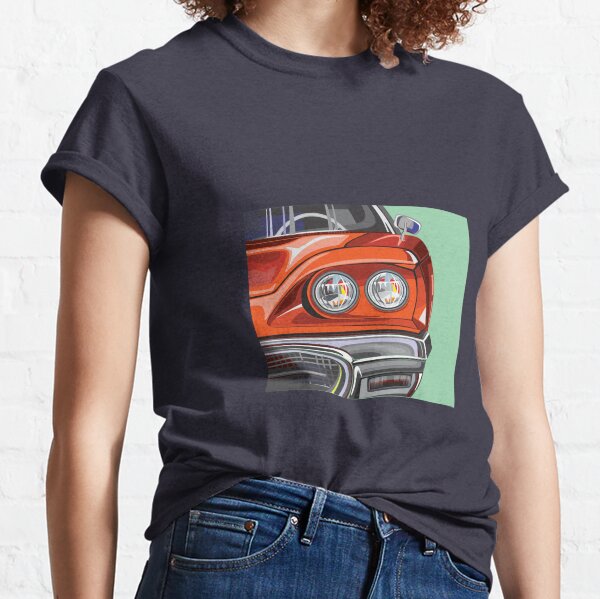 Red Retro Car - Vintage Illustration of Car Classic T-Shirt