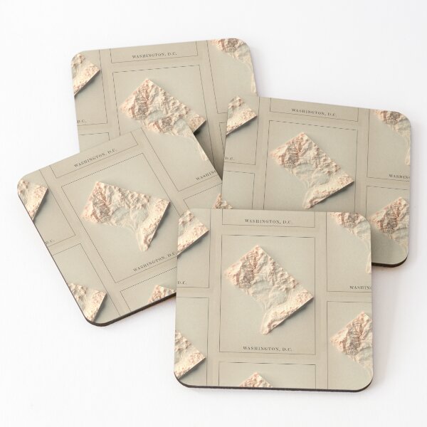 Item preview, Washington DC, USA Shaded Relief Map 3D digitally-rendered designed and sold by ThinkAboutMaps.