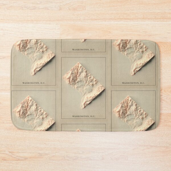 Item preview, Washington DC, USA Shaded Relief Map 3D digitally-rendered designed and sold by ThinkAboutMaps.