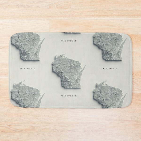 Item preview, Wisconsin Shaded Relief Map 3D digitally-rendered designed and sold by ThinkAboutMaps.