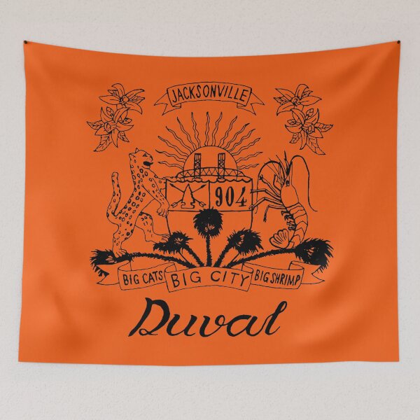 Item preview, Duval Crest Black Lettering on Orange  designed and sold by DuvalCrest.