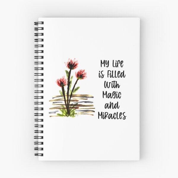 Item preview, My Life is Filled With Magic and Miracles with Metallic Watercolor Flowers designed and sold by frankie5368.