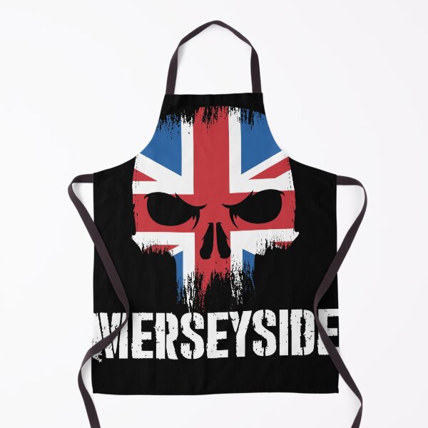 Artikelvorschau, Merseyside Skull Union Jack England Flagge Liverpool entworfen und verkauft von MasterKlaw.