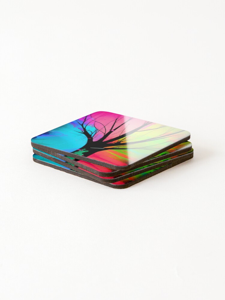 Thumbnail 4 of 5, Coasters (Set of 4), Abstract Tree 2 designed and sold by ChrisButler.
