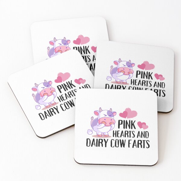 Item preview, Pink Hearts and Dairy Cow farts designed and sold by FarmsteadAcers.