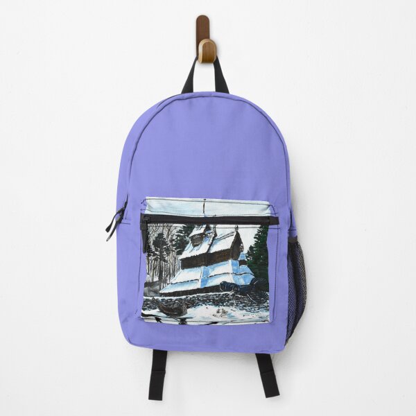 Item preview, Fantoft Stave Church in Snow  designed and sold by Rina Arling.