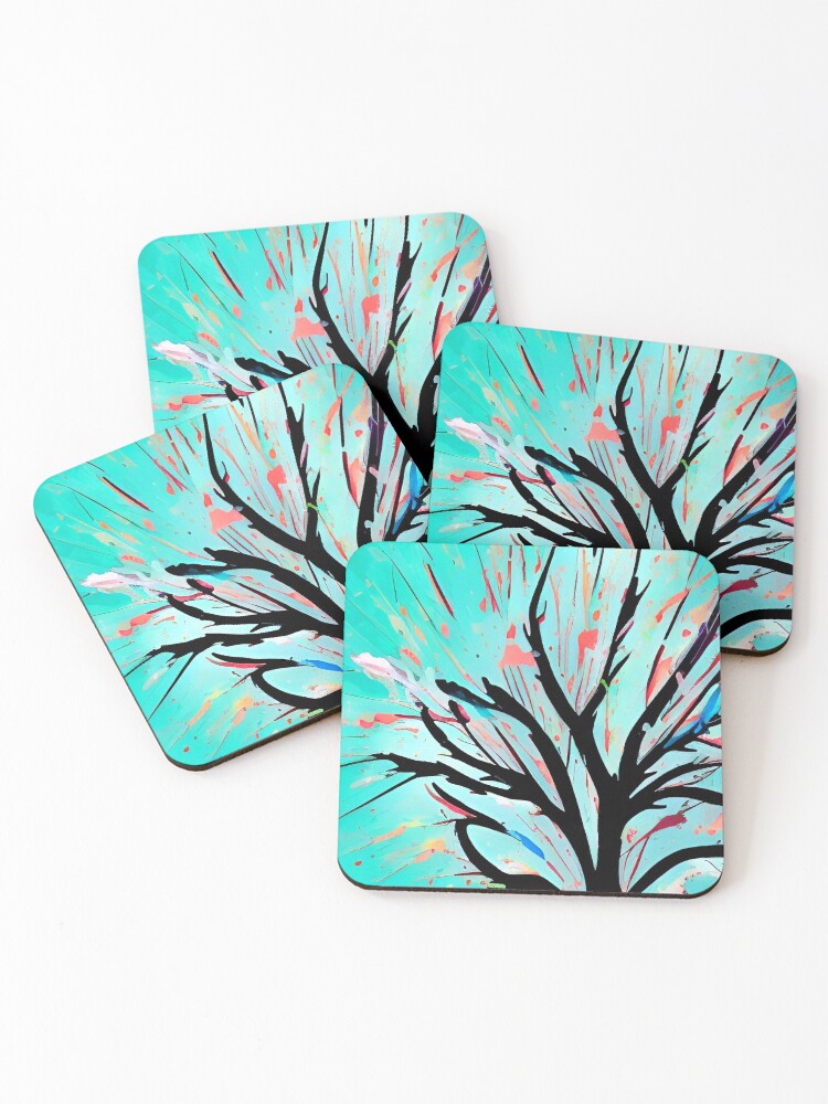 Thumbnail 1 of 5, Coasters (Set of 4), Abstract Tree 5 designed and sold by ChrisButler.