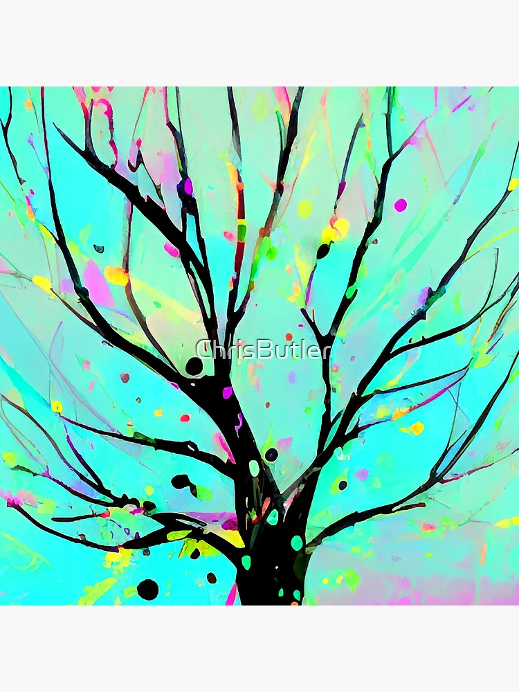 Thumbnail 4 of 4, Clock, Abstract Tree 6 designed and sold by ChrisButler.