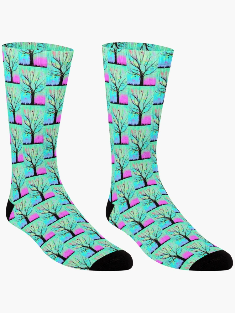 Thumbnail 3 of 5, Socks, Abstract Tree 6 designed and sold by ChrisButler.