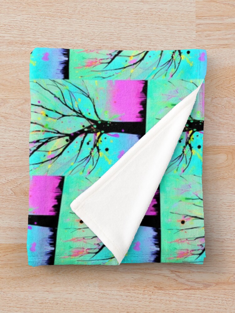 Thumbnail 3 of 6, Throw Blanket, Abstract Tree 6 designed and sold by ChrisButler.