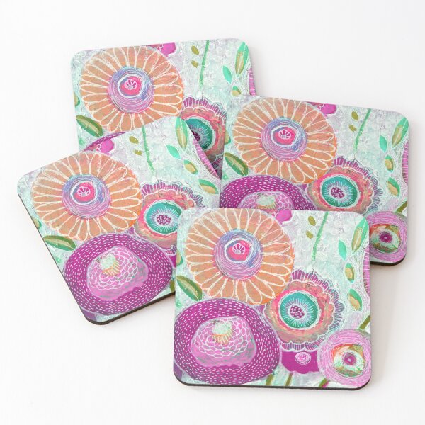 Item preview, Colorful Abstract Floral Artwork designed and sold by ARTGIRLANGI.