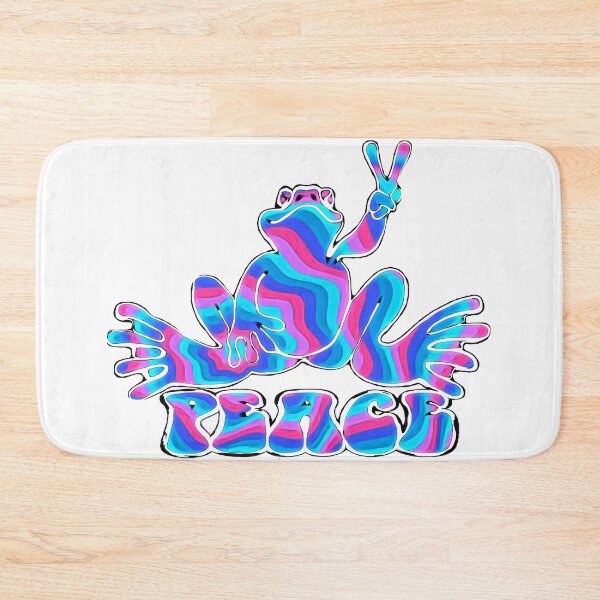Item preview, Pink and Blue Striped Peace Frog designed and sold by natnat7w.