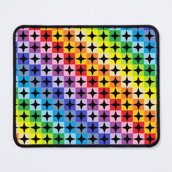 Item preview, Broader Spectrum Rainbow Black 4 Point Stars designed and sold by lornakay.