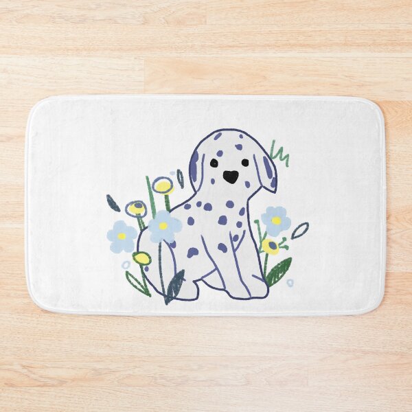 Item preview, Dalmatian Puppy with Blue Flowers designed and sold by aymeigh.