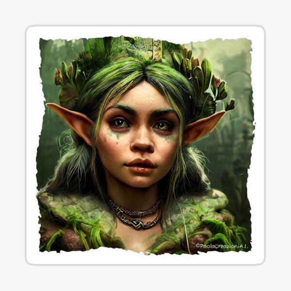 "Female Gnome" Sticker for Sale by paolaAIart | Redbubble