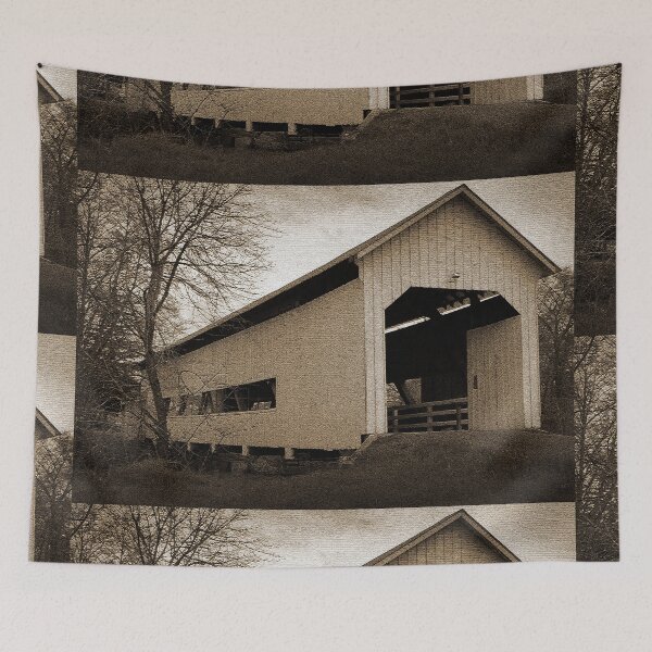 Item preview, Oregon Covered Bridge In Sepia designed and sold by KirtTisdale.
